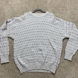 St John's Bay Sweater Men's Xl Tall Multi Color Knit Pattern Chunky Vintage‎